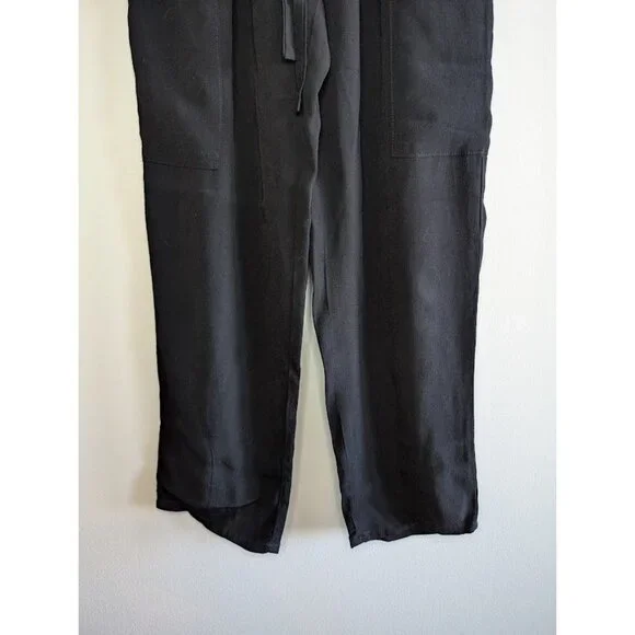 Bailey 44 Cargo Pants Women's Size Small Black Drawstring Flowy Gauzy Chiffon - Picture 2 of 10